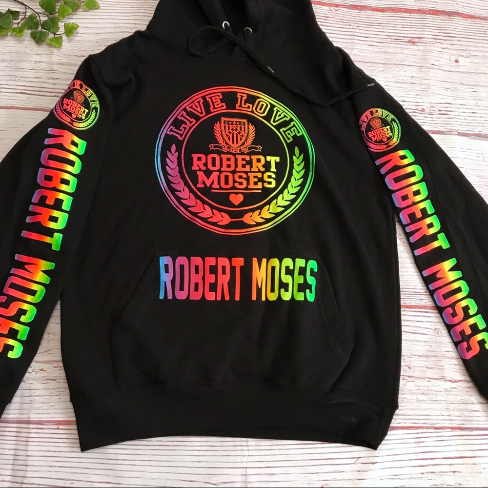ROBERT MOSES Hoodie Live Love Sweatshirt Pullover